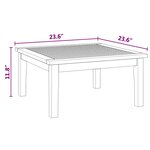 vidaXL Table de Jardin 60x60x30 cm Bois Massif Teck