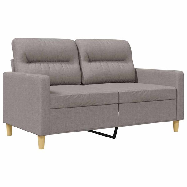 vidaXL Canapé à 2 places Taupe 120 cm Tissu