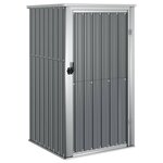 vidaXL Abri à outils de jardin gris 88x89x161 cm acier galvanisé