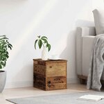 vidaXL Boîte de Rangement avec stockage Bois ancien 30 x 35 x 35 cm