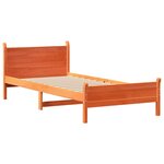vidaXL Cadre de lit sans matelas cire marron 90x200 cm bois pin massif