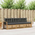 vidaXL Ensemble de canapés d'extérieur 3 Pièces Blanc et anthracite
