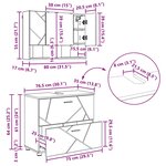 vidaXL Ensemble de mobilier de salle de bain 2 Pièces Bois ancien
