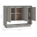vidaXL Buffet Sonoma gris 97x31x75 cm Bois d'ingénierie