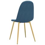 vidaXL Chaises à manger lot de 4 Bleu Velours