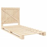 vidaXL Cadre de lit et tête de lit 100x200 cm bois de pin massif
