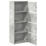 vidaXL Bibliothèque gris béton 40x24x102 cm bois d'ingénierie