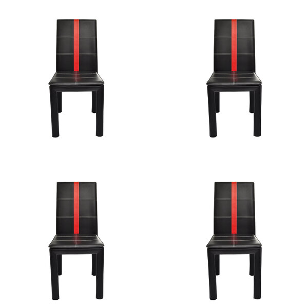 vidaXL Chaises de salle à manger 4 Pièces Noir 46 x 38 5 x 91 cm
