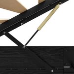 vidaXL Cadre de lit ottoman avec stockage Chêne noir 193 x 120 x 25 cm