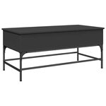 vidaXL Table basse noir 100x50x45 cm bois d'ingénierie et métal
