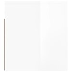 vidaXL Tables de chevet murales 2 Pièces Blanc brillant 50x36x40 cm