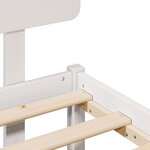 vidaXL Cadre de lit avec tête de lit Blanc 90 x 190 cm Pin massif