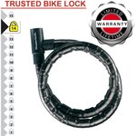 MASTER LOCK Cable Antivol Moto [Extérieur] - Idéal pour Moto, Scooter et Vélo