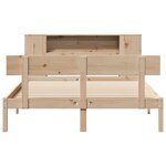vidaXL Lit bibliothèque sans matelas 120x200 cm bois de pin massif