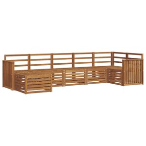 vidaXL Ensemble de canapés d'extérieur 7 pc Naturel