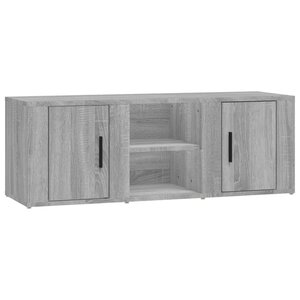 vidaXL Meuble TV Sonoma gris 100x31 5x35 cm Bois d'ingénierie