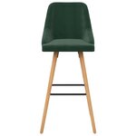 vidaXL Tabourets de bar lot de 2 vert foncé velours