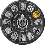 Monnaie SIR PERCEVAL Camelot Multimetal 1 Oz Argent 2$ Niue 2026 (PRÉCOMMANDE)