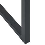 vidaXL Ensemble de bar de jardin 3 Pièces noir acier enduit de poudre