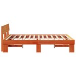 vidaXL Cadre de lit Marron cire 160 x 200 cm Bois massif en pin