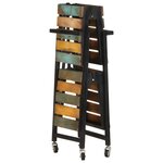 vidaXL Chariot de cuisine 87x36x81 cm Bois massif de récupération