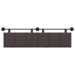 vidaXL Tête de lit suspendue Marron foncé tissu