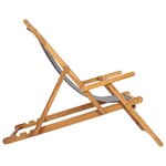 vidaXL Chaise de plage Gris clair Bois de teck massif
