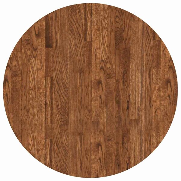 vidaXL Plateau de table Autre Marron foncé Ø 70 x 2.5 cm Chêne massif