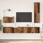 vidaXL Ensemble de meubles TV 4 Pièces Bois ancien 200 x 30 x 30 cm