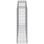 vidaXL Paniers à gabions arqués 7 Pièces 300x50x160/180 cm fer galvanisé
