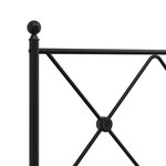 vidaXL Tête de lit de remplacement métal noir 200 cm