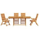 vidaXL Ensemble de salle à manger pour jardin 5 Pièces Marron