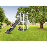 AXI Structure de jeu Beach Tower Blanc Gris avec toboggan Gris