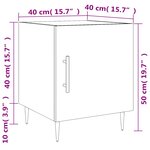 vidaXL Tables de chevet 2 Pièces gris béton 40x40x50 cm bois d’ingénierie