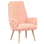 vidaXL fauteuil Rose 61 x 78 x 98 cm Tissu Sherpa
