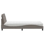 vidaXL Lit avec matelas taupe 90x190 cm tissu