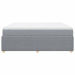 vidaXL Sommier à lattes de lit avec matelas Gris clair 180x200cm Tissu
