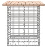 vidaXL Table de jardin Gabion Design 100x70x72 cm Bois massif Pin