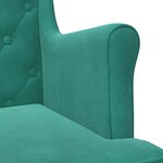 vidaXL Fauteuil Turquoise Velours