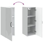 vidaXL Armoire Murale Blanc 33 x 34 5 x 90 cm Bois d'ingénierie