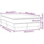 vidaXL Sommier à lattes de lit avec matelas rose 120x220 cm velours