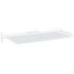 vidaXL Panneaux bibliothèque 8Pièces Blanc brillant 80x40x1 5cm Aggloméré