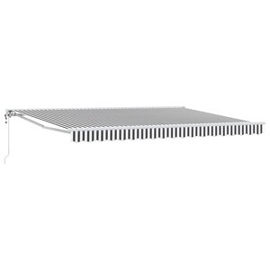 vidaXL Auvent rétractable électrique Anthracite et blanc 4 5 × 3 m