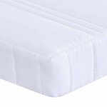vidaXL Matelas en mousse Blanc 80 x 200 cm tissu