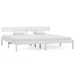 vidaXL Cadre de lit sans matelas blanc bois massif 200x200 cm