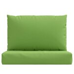 vidaXL Coussins de palette lot de 2 vert mélangé tissu