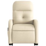 vidaXL Fauteuil inclinable de massage Crème Tissu