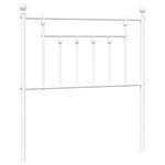 vidaXL Tête de lit métal blanc 80 cm