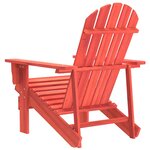 vidaXL Chaise de jardin Adirondack bois de sapin massif rouge
