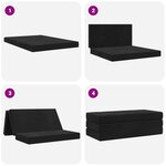 vidaXL Canapé-lit pliable 140 x 67 x 45 cm Noir